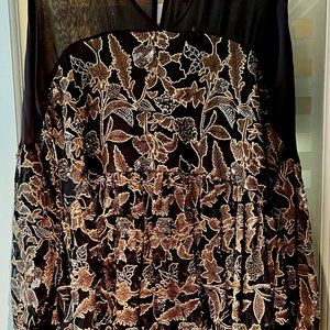 NEW ANTHROPOLOGIE "LET ME BE" BEADED 2DIE4 SWING DRESS $398